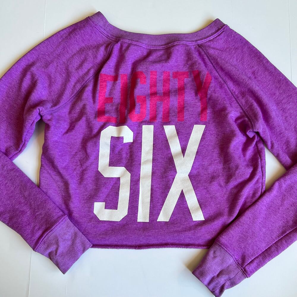 PINK Victoria's Secret Eighty Six Purple Sweatshirt - Picture 4 of 13